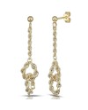 Boucles d'oreilles pendantes Dana Knot Intense en or jaune