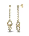 Boucles d'oreilles pendantes Dana Knot Intense en or jaune
