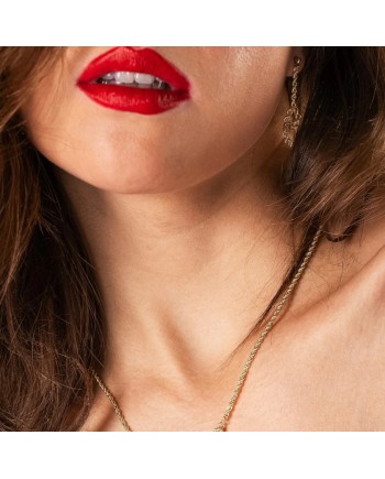 Boucles d'oreilles pendantes Dana Knot Intense en or jaune