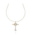 Collana Dana Eternelle in Oro Giallo con Croce e Pietre