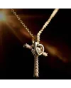 Collana Dana Eternelle in Oro Giallo con Croce e Pietre