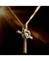 Dana Eternelle Yellow Gold Necklace with Cross and Stones