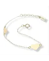 Dana Baby Bracelet in Yellow Gold with Hearts