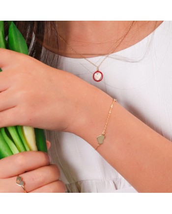 Bracciale Dana Baby in Oro Giallo con Cuori