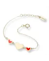 Bracelet bébé Dana en or jaune avec cœurs