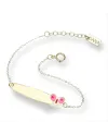 Bracciale Dana Baby in Oro Giallo con Targa e Farfalla