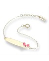 Bracelet Dana Baby en or jaune avec plaque et papillon