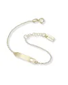 Dana Baby Bracelet in Yellow Gold with Plate and Openwork Heart