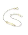 Bracelet bébé Dana en or jaune avec plaque et étoile ajourée