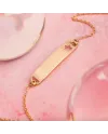 Bracciale Dana Baby in Oro Giallo con Targa e Stella Traforata