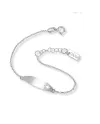 Bracciale Dana Baby in Oro Bianco con Targa e Rosa dei Venti