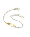 Bracciale Dana Baby in Oro Giallo con Targa e Coccinella Traforata
