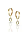 Boucles d'oreilles créoles en or jaune Dana Sweet Lights avec pendentif fleur