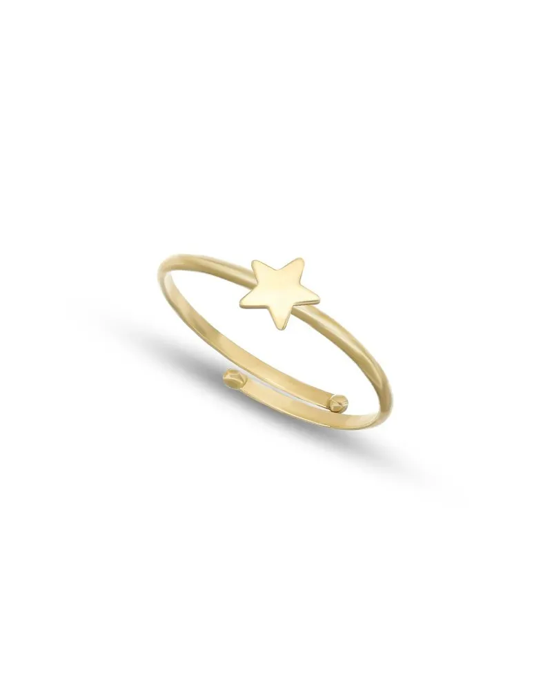 Bague réglable Dana en or jaune avec étoile