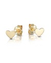 Dana Yellow Gold Heart Stud Earrings