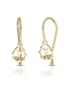 Boucles d'oreilles Dana en or jaune avec coccinelle