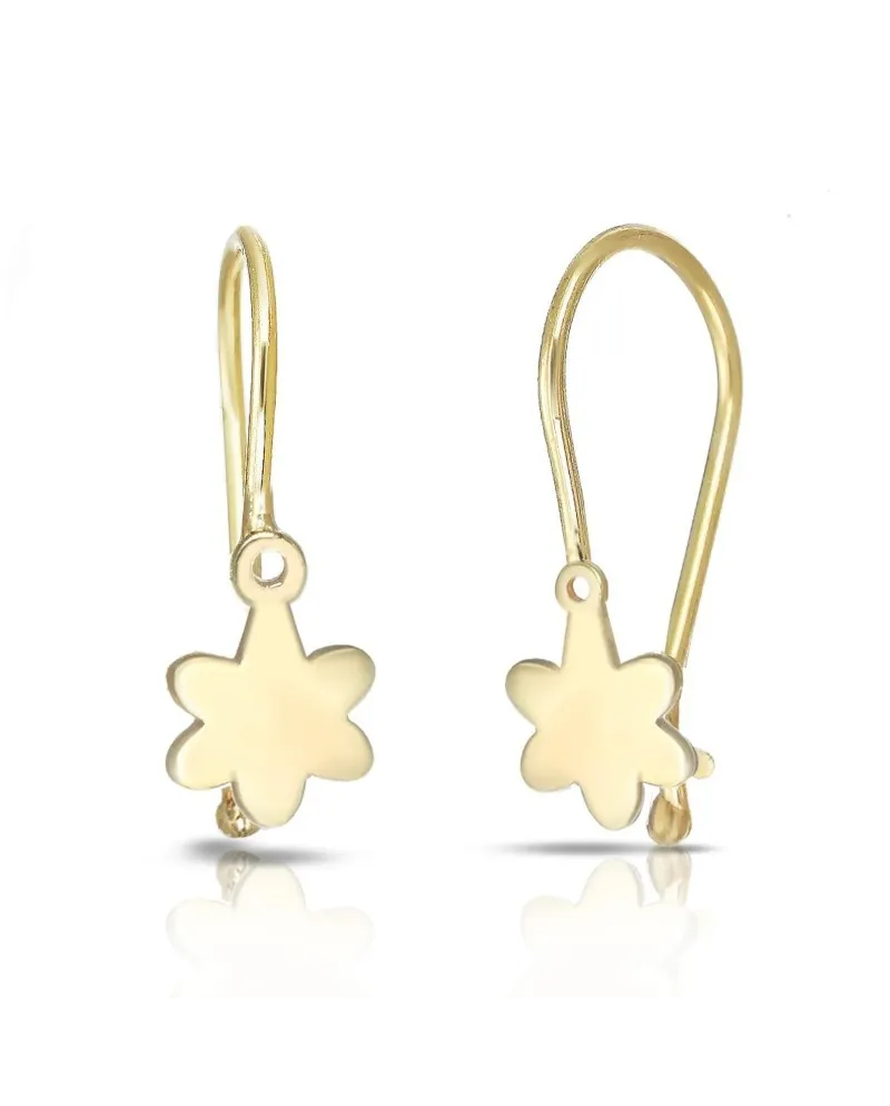 Dana Yellow Gold Flower Earrings