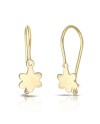 Boucles d'oreilles Dana en or jaune et fleurs