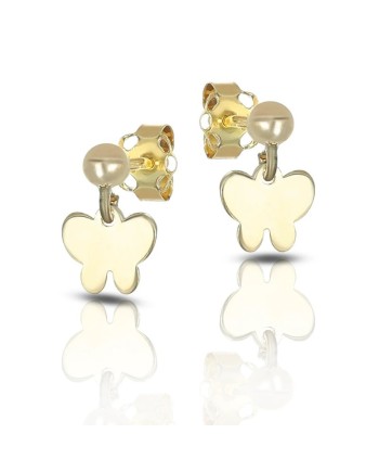 Dana Yellow Gold Butterfly Drop Earrings