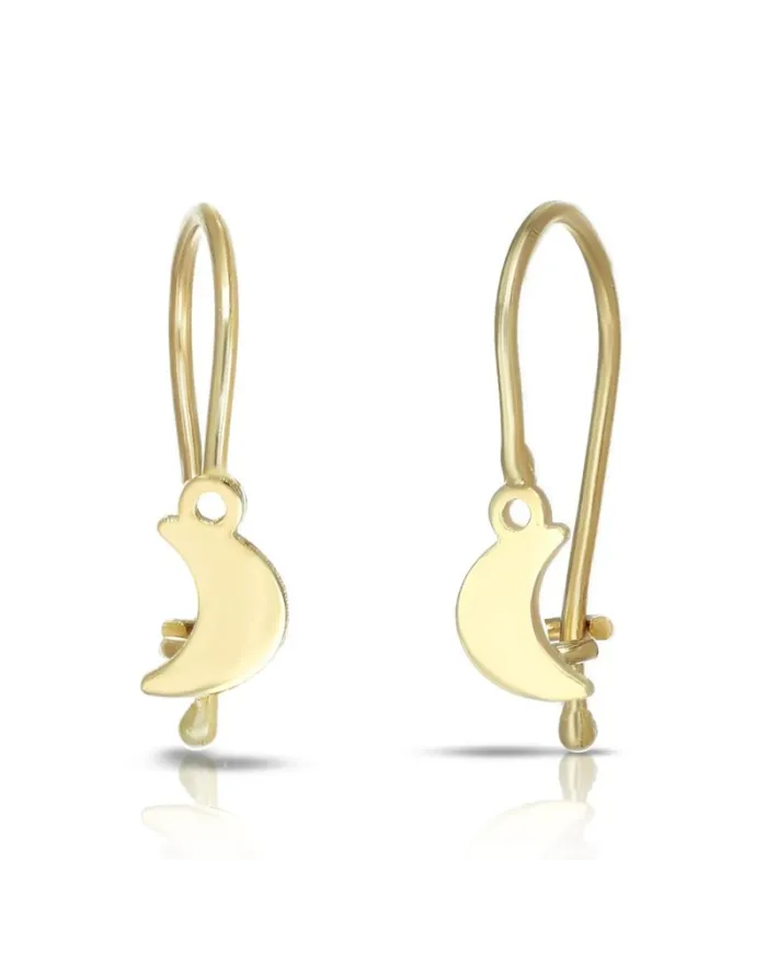 Boucles d'oreilles lune en or jaune Dana