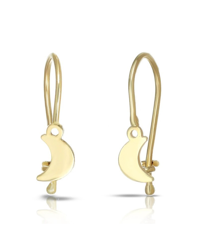 Boucles d'oreilles lune en or jaune Dana