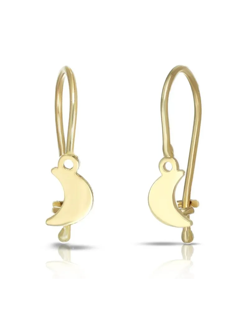 Dana Yellow Gold Moon Earrings