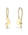 Boucles d'oreilles lune en or jaune Dana