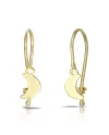 Boucles d'oreilles lune en or jaune Dana