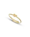 Bague réglable en or jaune avec cœur Dana