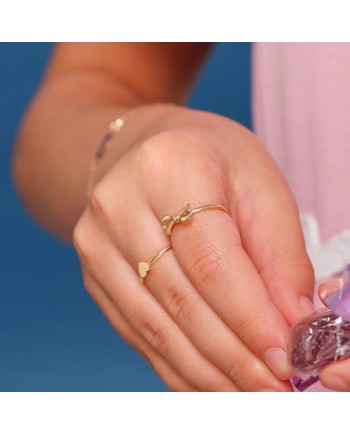 Anello Dana in Oro Giallo Regolabile con Cuore