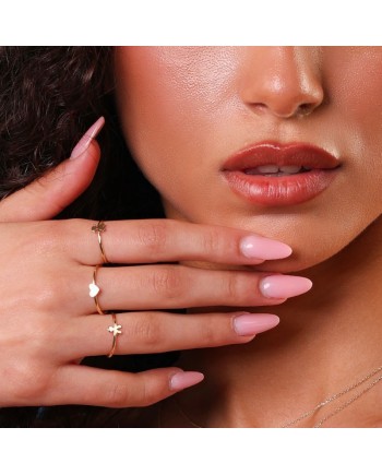 Anello Dana in Oro Giallo Regolabile con Cuore