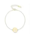 Dana Nautilus Bracelet in Yellow Gold with Perforated Anchor on Round Plate
