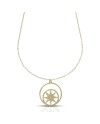 Collier Dana Zephyr en or jaune avec rose des vents