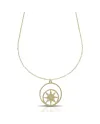 Collier Dana Zephyr en or jaune avec rose des vents