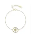 Dana Zephyr Yellow Gold Bracelet with Compass Rose