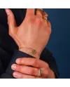Dana Zephyr Yellow Gold Bracelet with Compass Rose