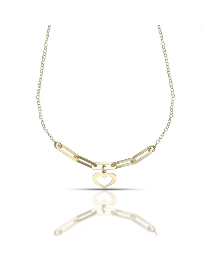 Collier Dana en or jaune avec pendentif cœur