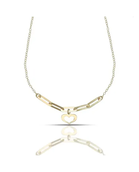 Dana Yellow Gold Necklace with Heart Pendant