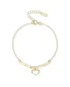 Bracciale Dana in Oro Giallo con Cuore Pendente