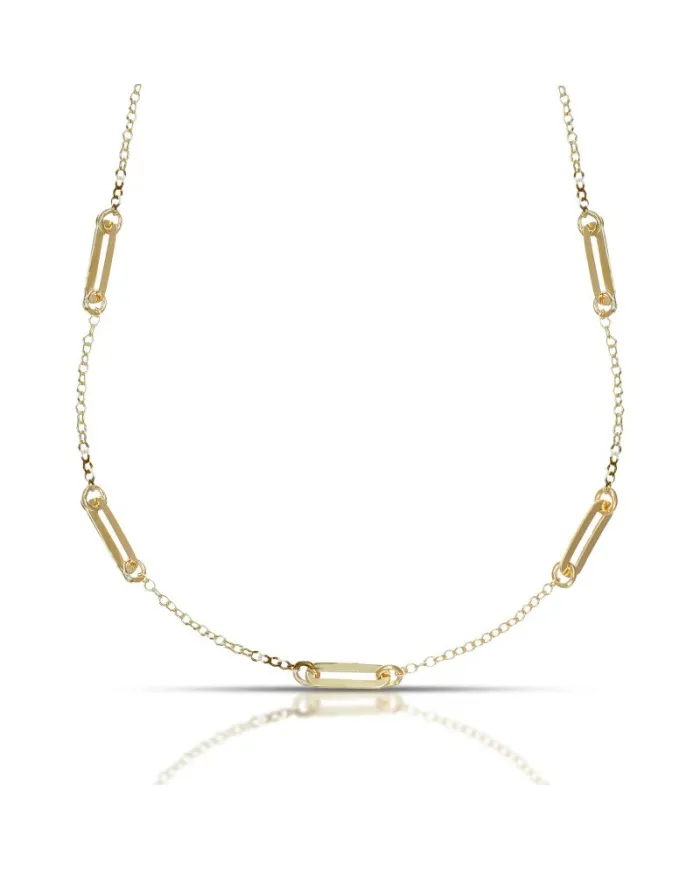 Dana Necklace in Yellow Gold with Oval Elements