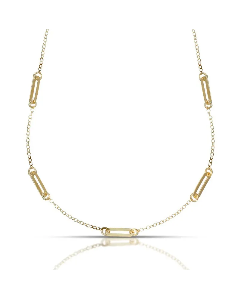 Dana Necklace in Yellow Gold with Oval Elements
