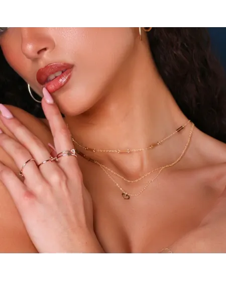 Collana Dana in Oro Giallo con Elementi Ovali