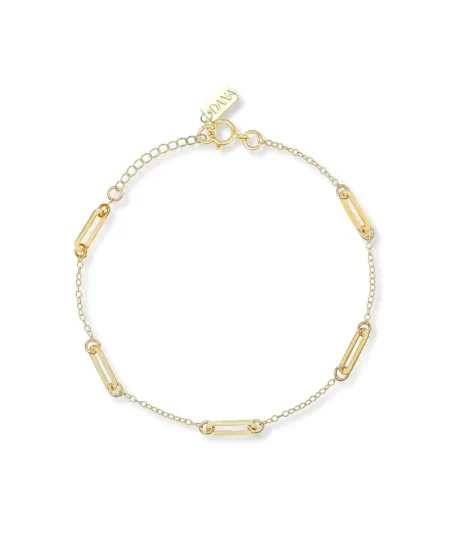 Bracelet Dana en or jaune avec éléments ovales