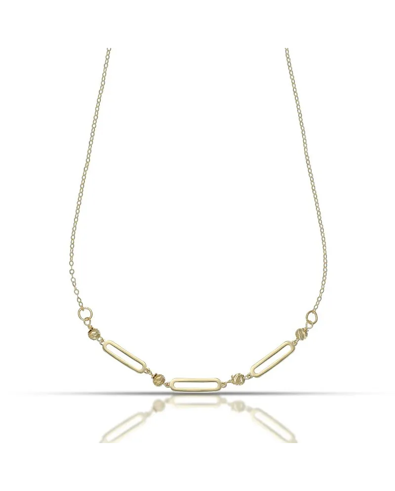 Collana Dana Elen in Oro Giallo con Elementi Ovali