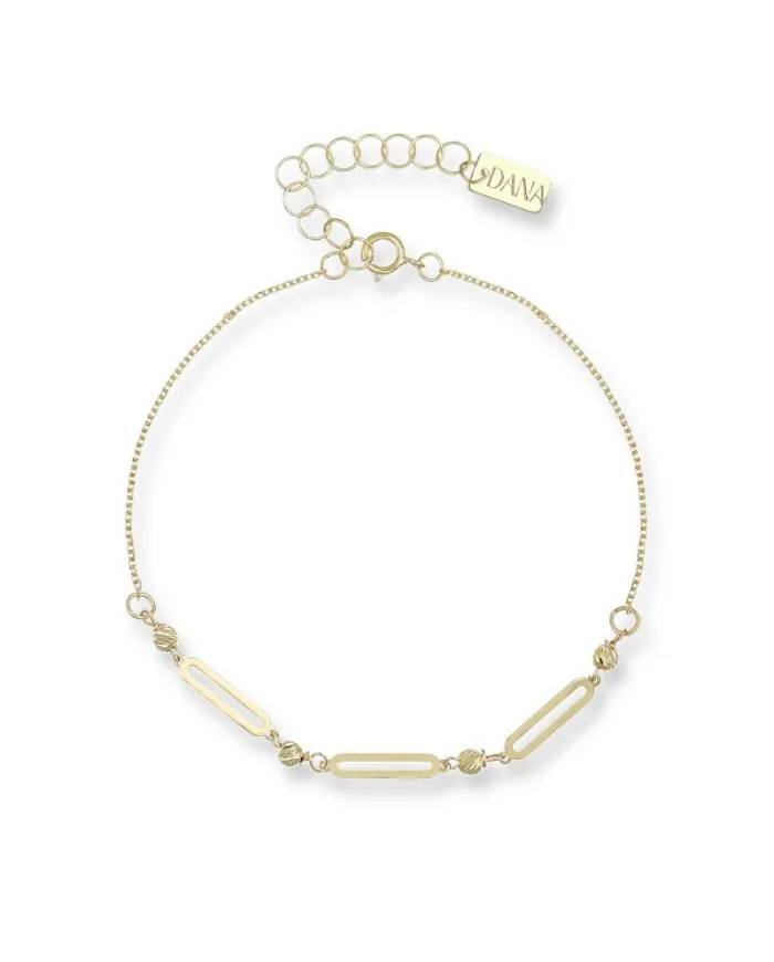Dana Elen Bracelet in Yellow Gold with Oval Elements
