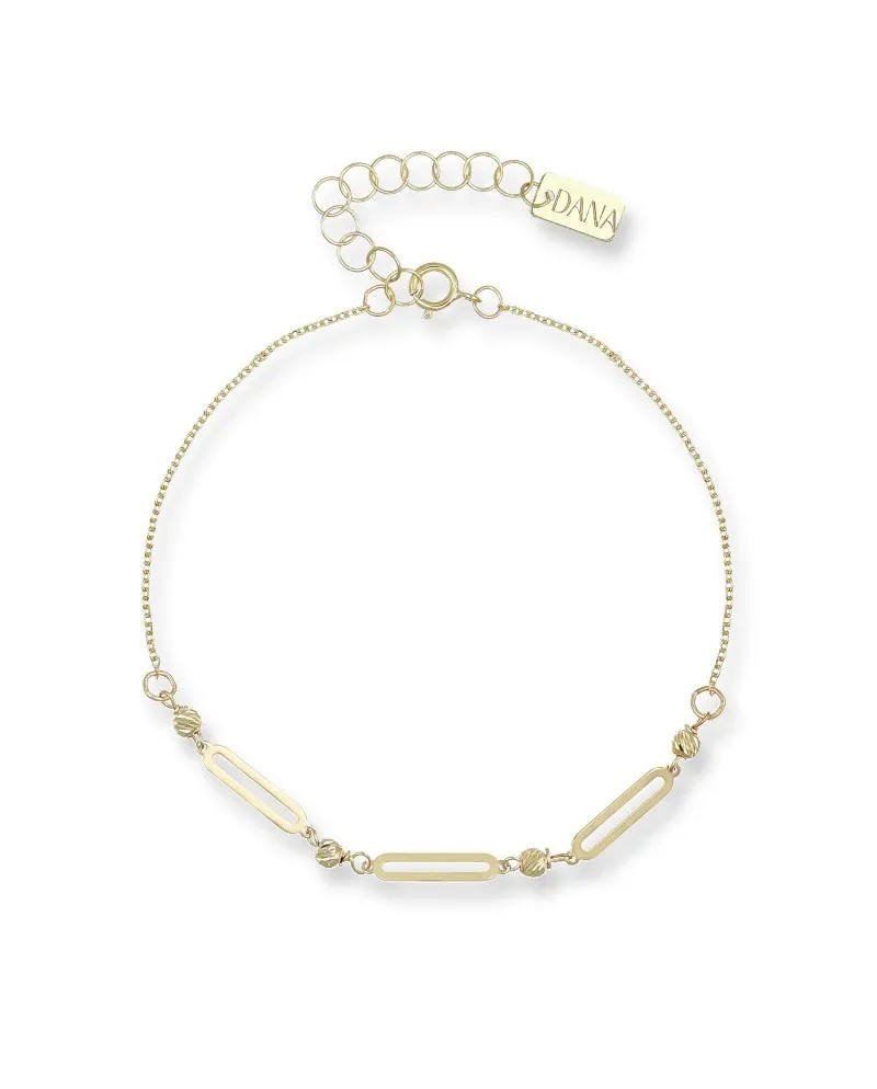 Bracciale Dana Elen in Oro Giallo con Elementi Ovali