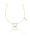 Dana Infinity Love Necklace in Yellow Gold with Heart and Infinity Symbol
