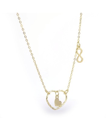 Collana Dana Infinity Love in Oro Giallo con Cuore e Simbolo Infinito