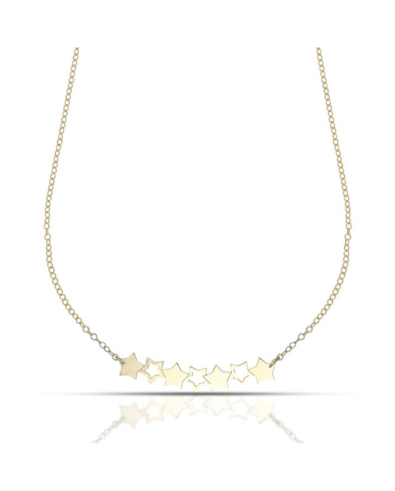 Collana Dana in Oro Giallo con Stelline Alternate