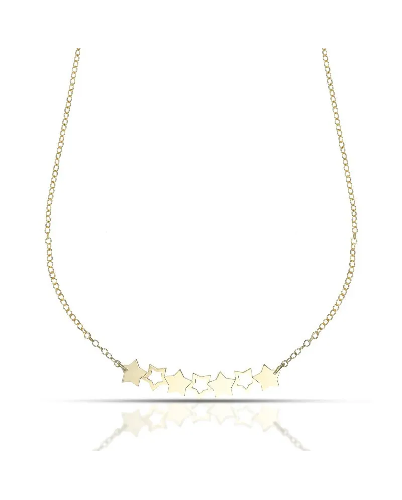 Collier Dana en or jaune avec étoiles alternées